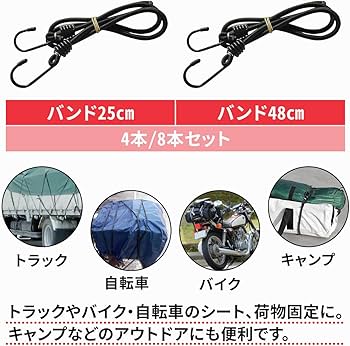 Amazon.co.jp: FJmark ゴム バンド 軽トラ トラックシート 大型 中型